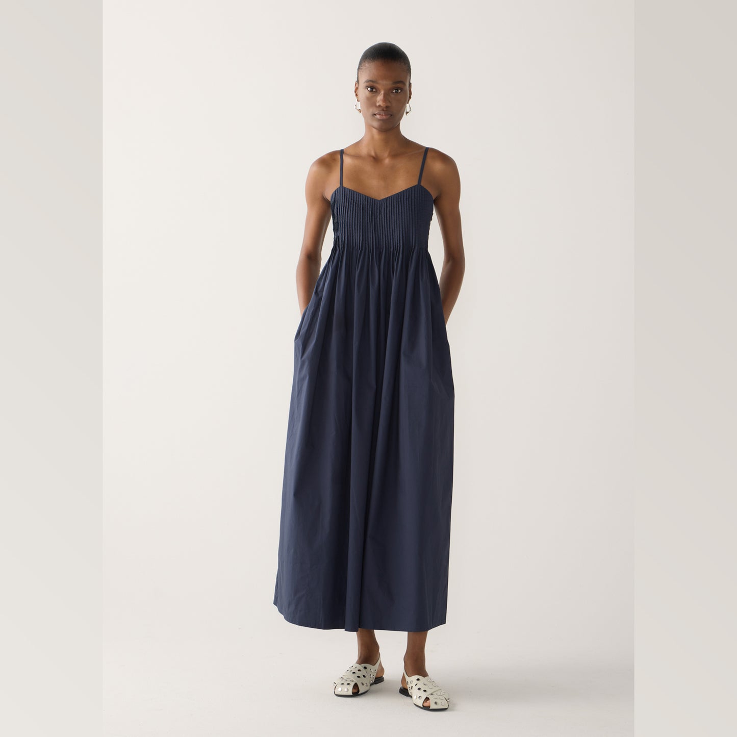 FOEMINA | VIV Dress | Navy Poplin - NASH + BANKS