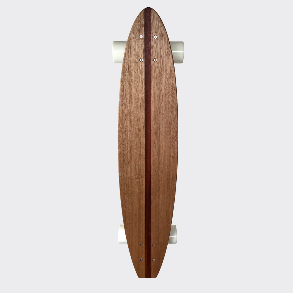 Medium Flat-Tail Timber Skateboard | Victorian Ash with Jarrah inlay