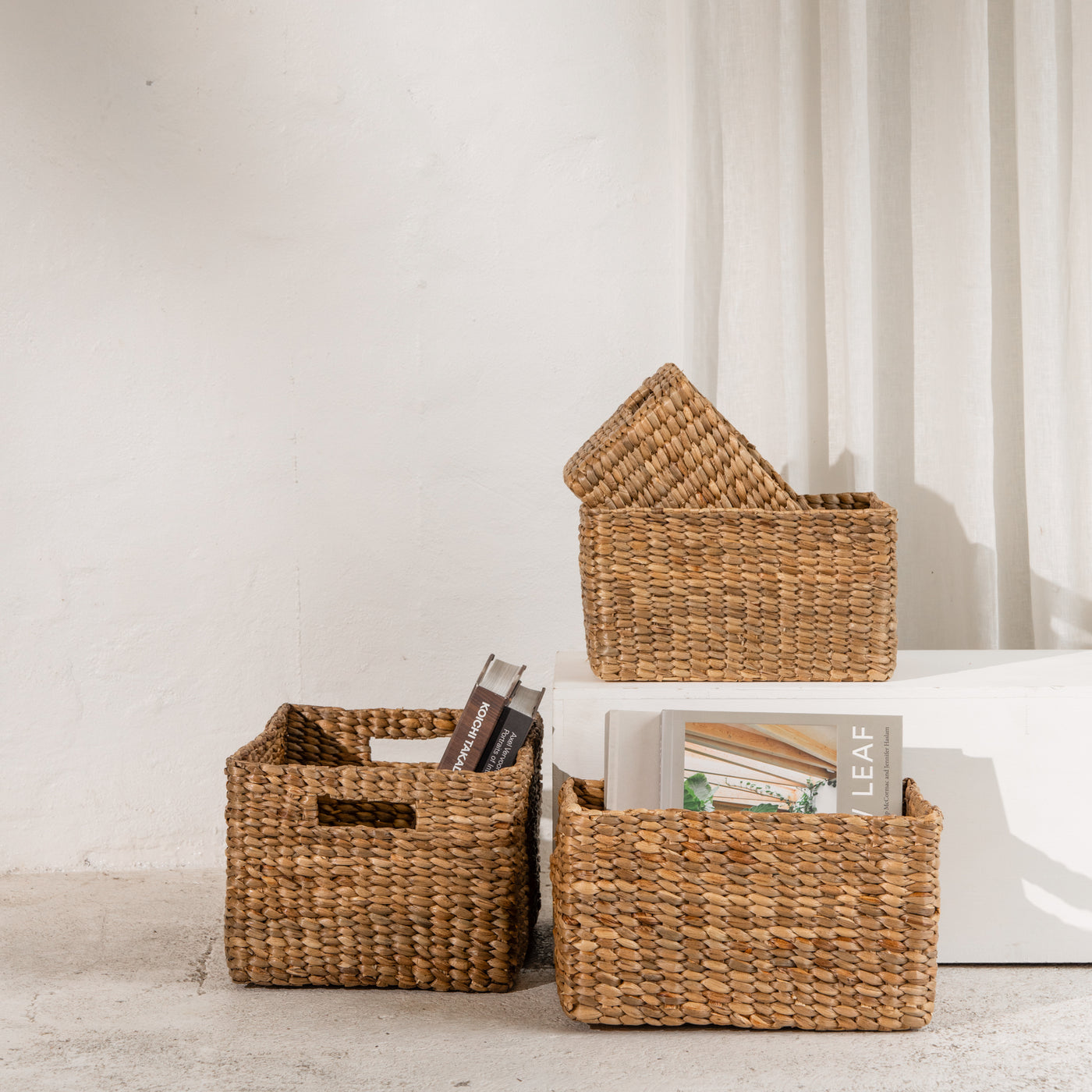 INARTISAN | Waterhyacinth Rectangular Storage Basket - NASH + BANKS