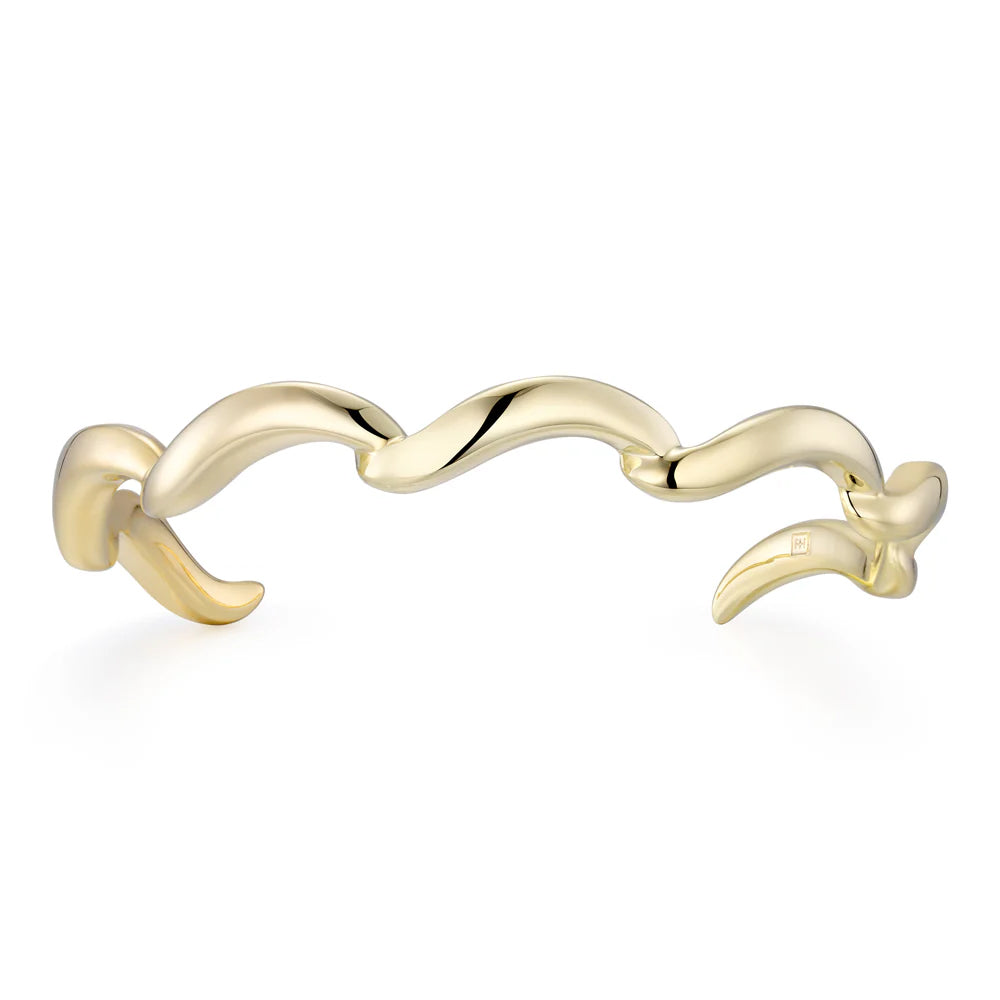 F+H Studios | Wave Wrist Cuff | 18k Gold Plating