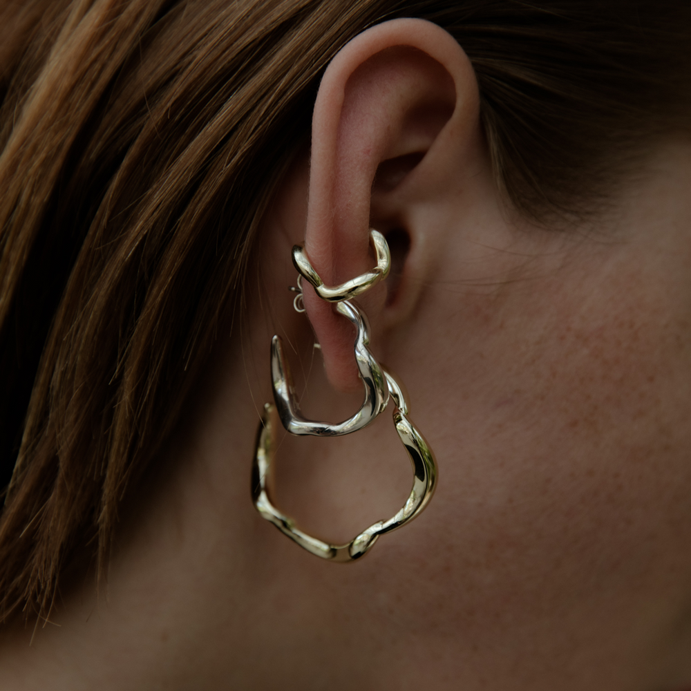 F+H Studios | Wave Hoop Earrings | Small - NASH + BANKS