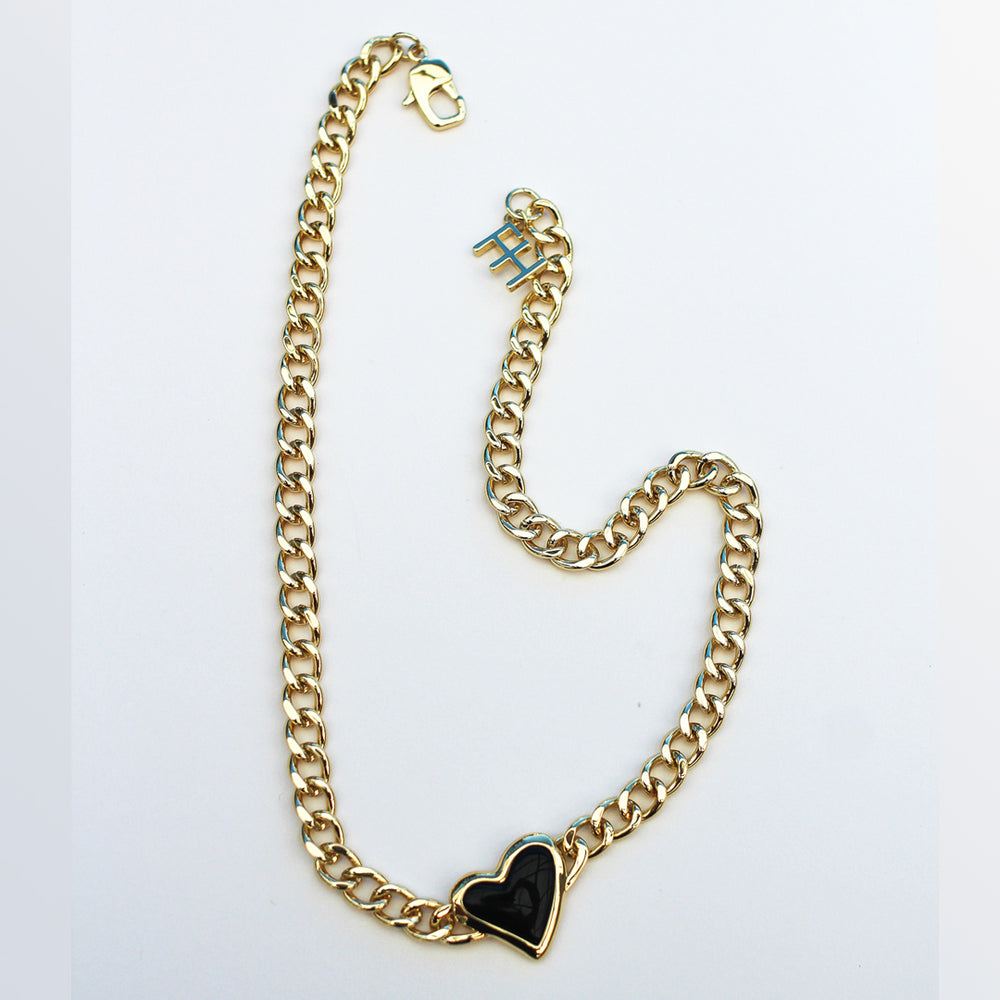 F+H Studios | Whitney Heart Choker | 18k Gold Plating - NASH + BANKS