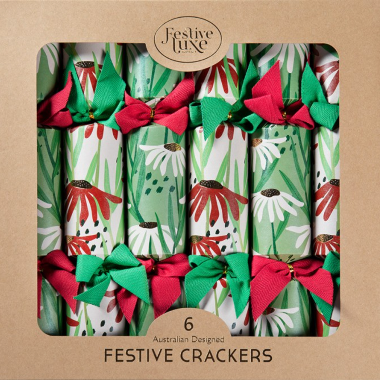 Festive Luxe | Whoops a Daisy | Christmas Crackers 6pk 