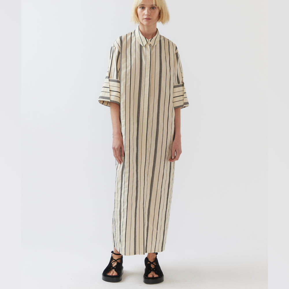 FOEMINA | YUI Dress | Black Stripe Jacquard - NASH + BANKS