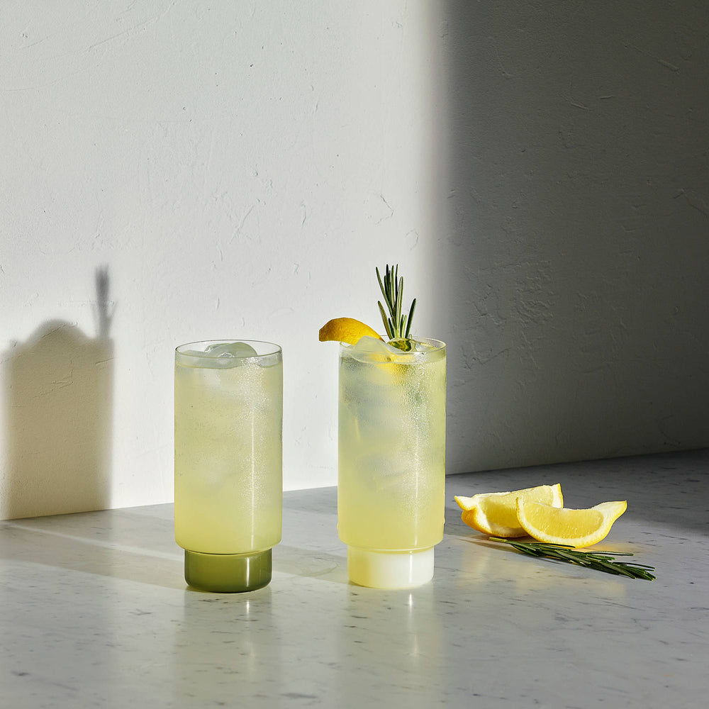 Aaron Probyn | RYE | High Water Glass | Clear + Opal White | Set of 2 - NASH + BANKS