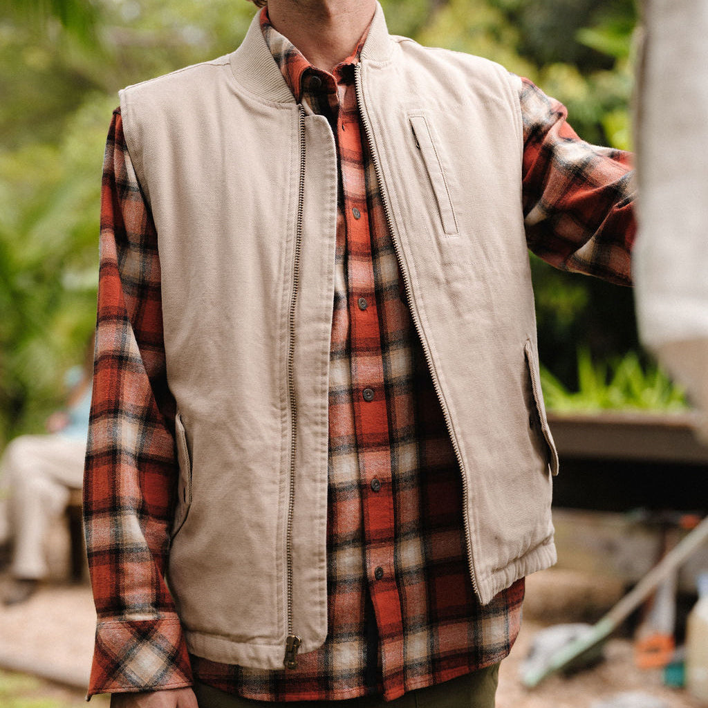 Mr Simple | Rob Sleeveless Jacket | Stone - NASH + BANKS