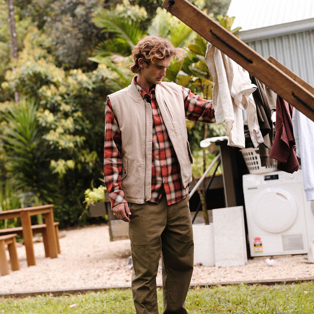 A Simple Rob Mr Simple | Rob Sleeveless Jacket | Stone - NASH + BANKS