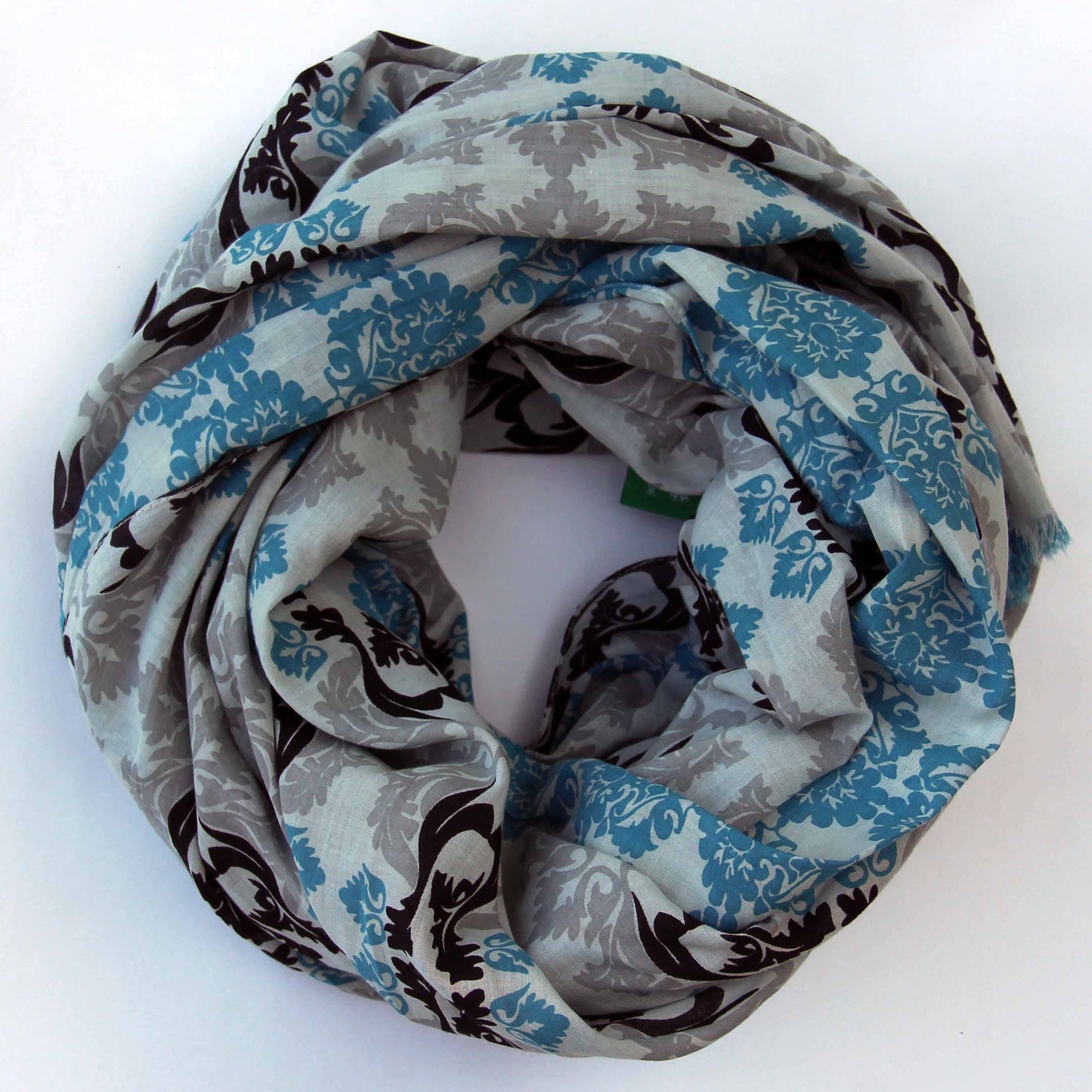 Les Belles Vagabondes | Baroque Blue | Organic Cotton Scarf - NASH + BANKS
