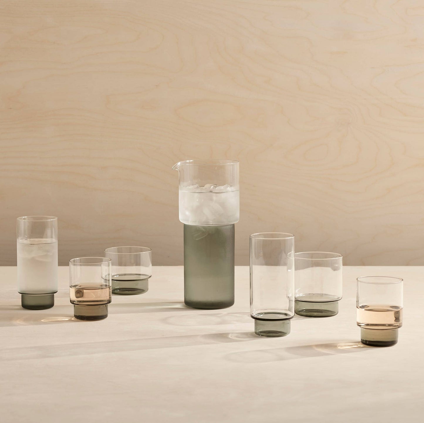 Aaron Probyn | RYE | 2x Stemless Wine Glass | Clear + Smoke