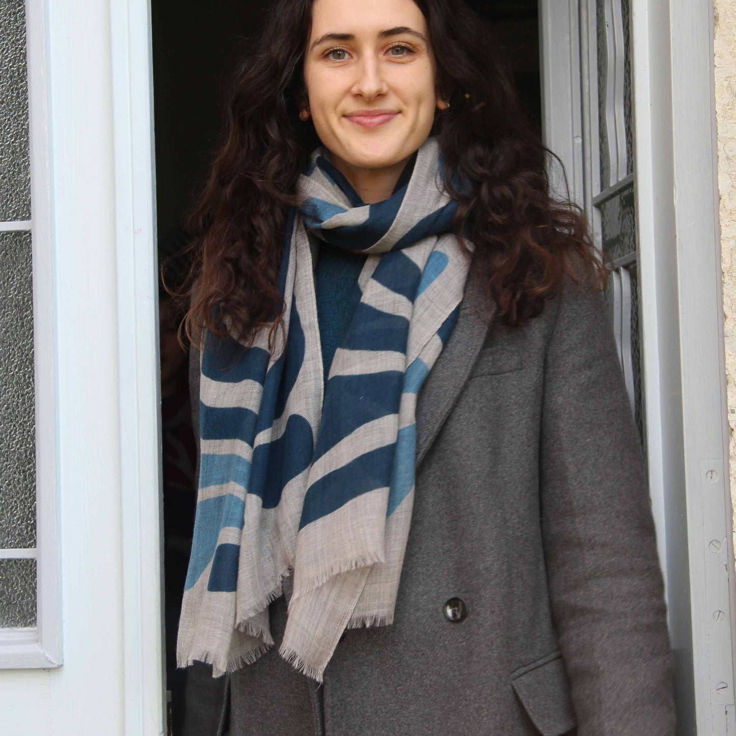 Les Belles Vagabondes | Blue Gardenia | Wool Scarf - NASH + BANKS