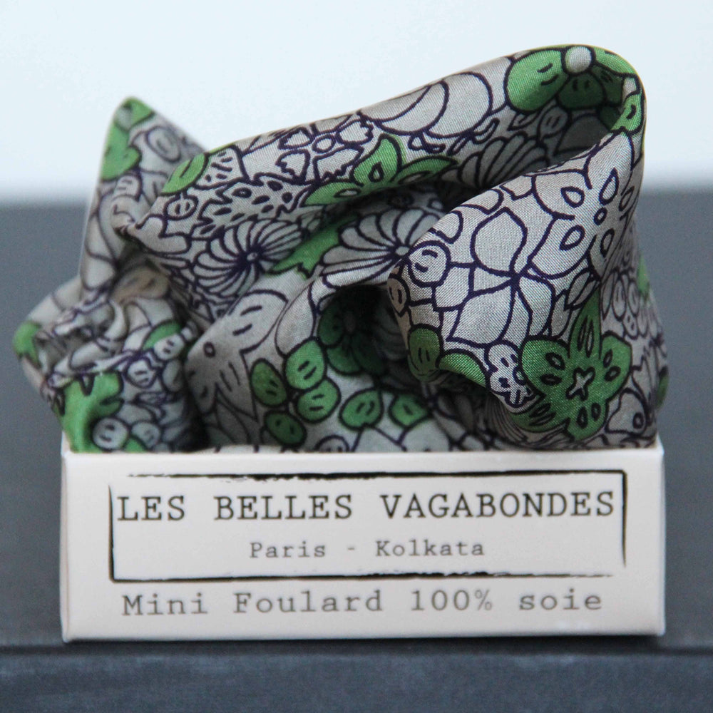 Les Belles Vagabondes | Summer Green | Mini Silk Scarf - NASH  BANKS