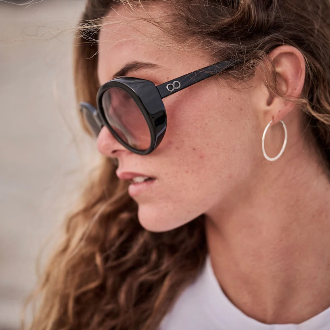 CHILDE Eyewear - DRUMMER 2.0 Gloss Black | Rose Gradient Bio Lens