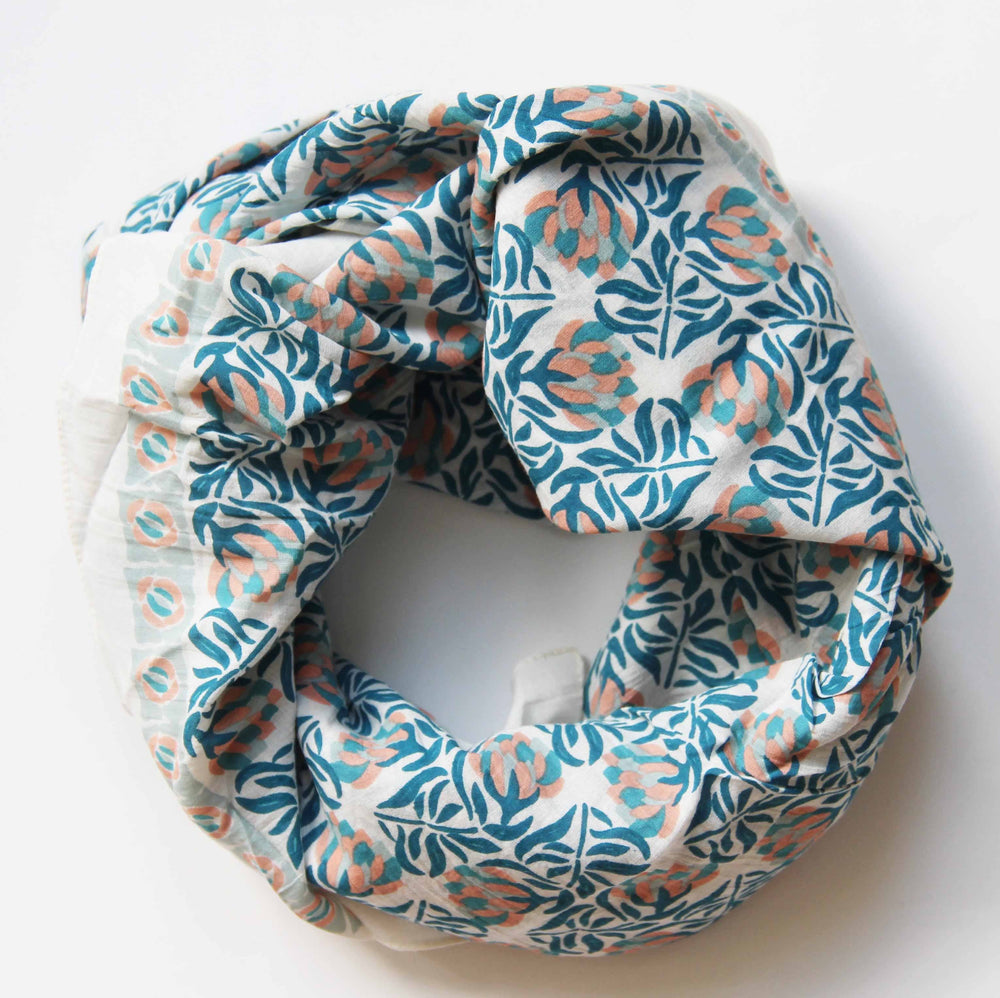 Les Belles Vagabondes | Heidi Blue | Organic Cotton Scarf - NASH + BANKS