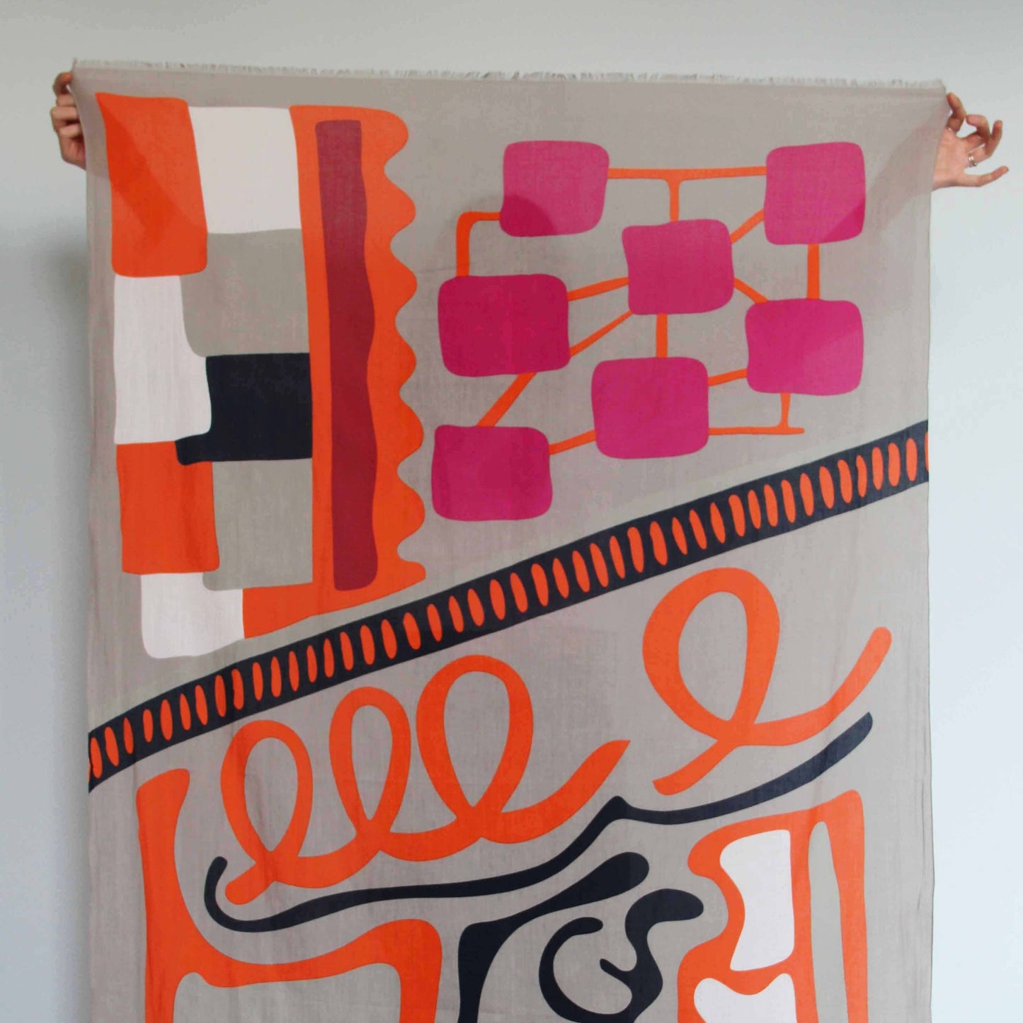 Les Belles Vagabondes | Fuchsia Combination | Organic Cotton Scarf - NASH + BANKS