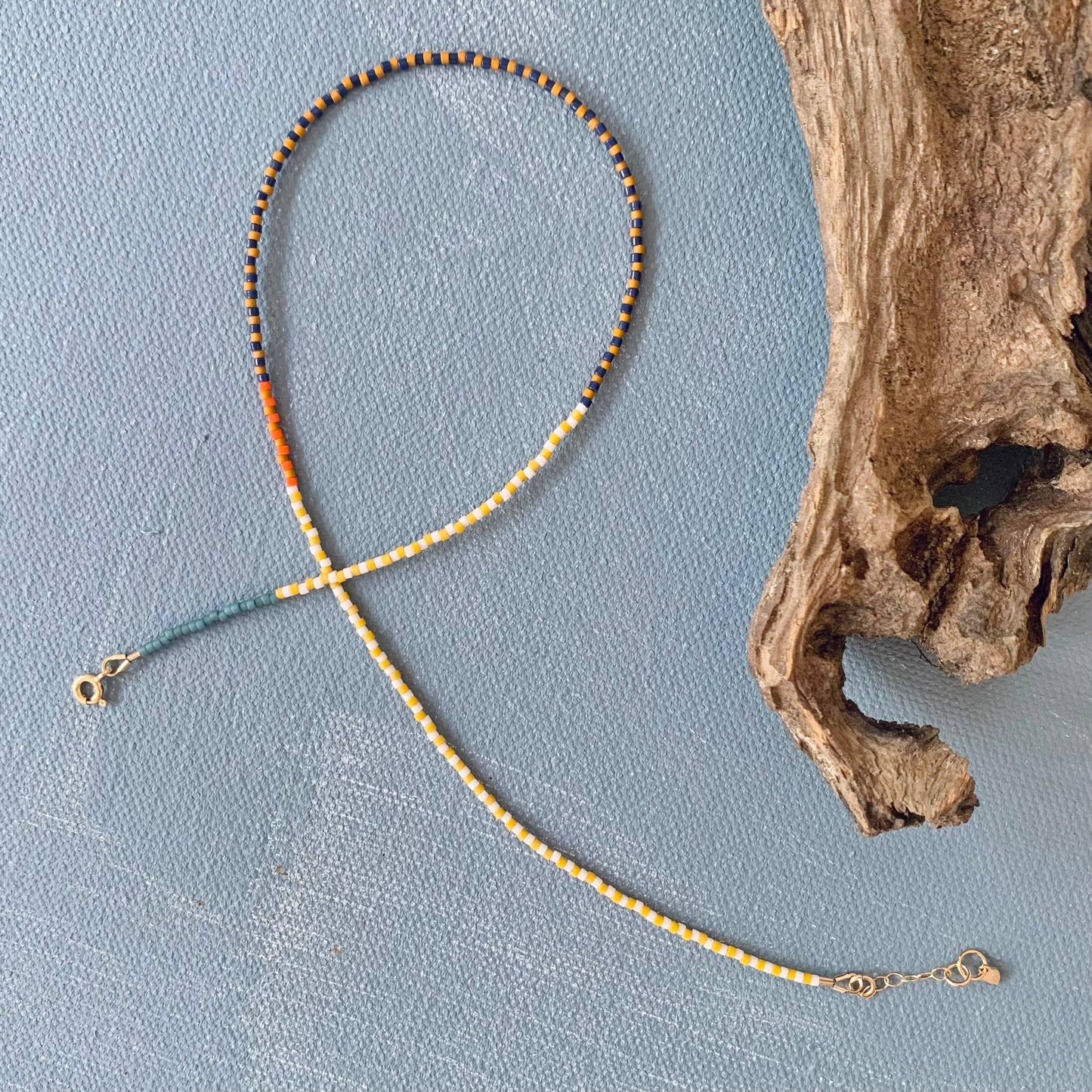 Alice Rise | Mosaic Beaded Choker Necklace | Golden Era - NASH + BANKS