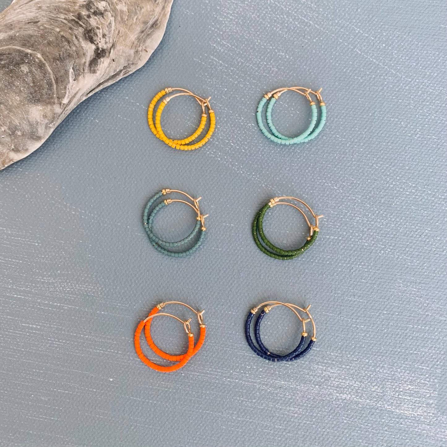 Alice Rise | Little Beaded Hoop Earrings - NASH + BANKS