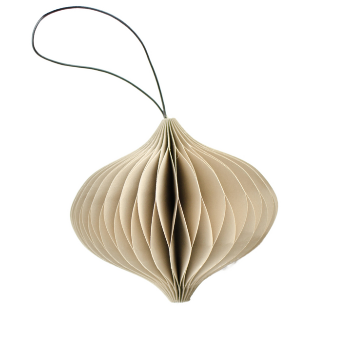 Linen Paper Jewel Christmas Ornament - Buy Sustainable Christmas Decorations online at Nash + Banks