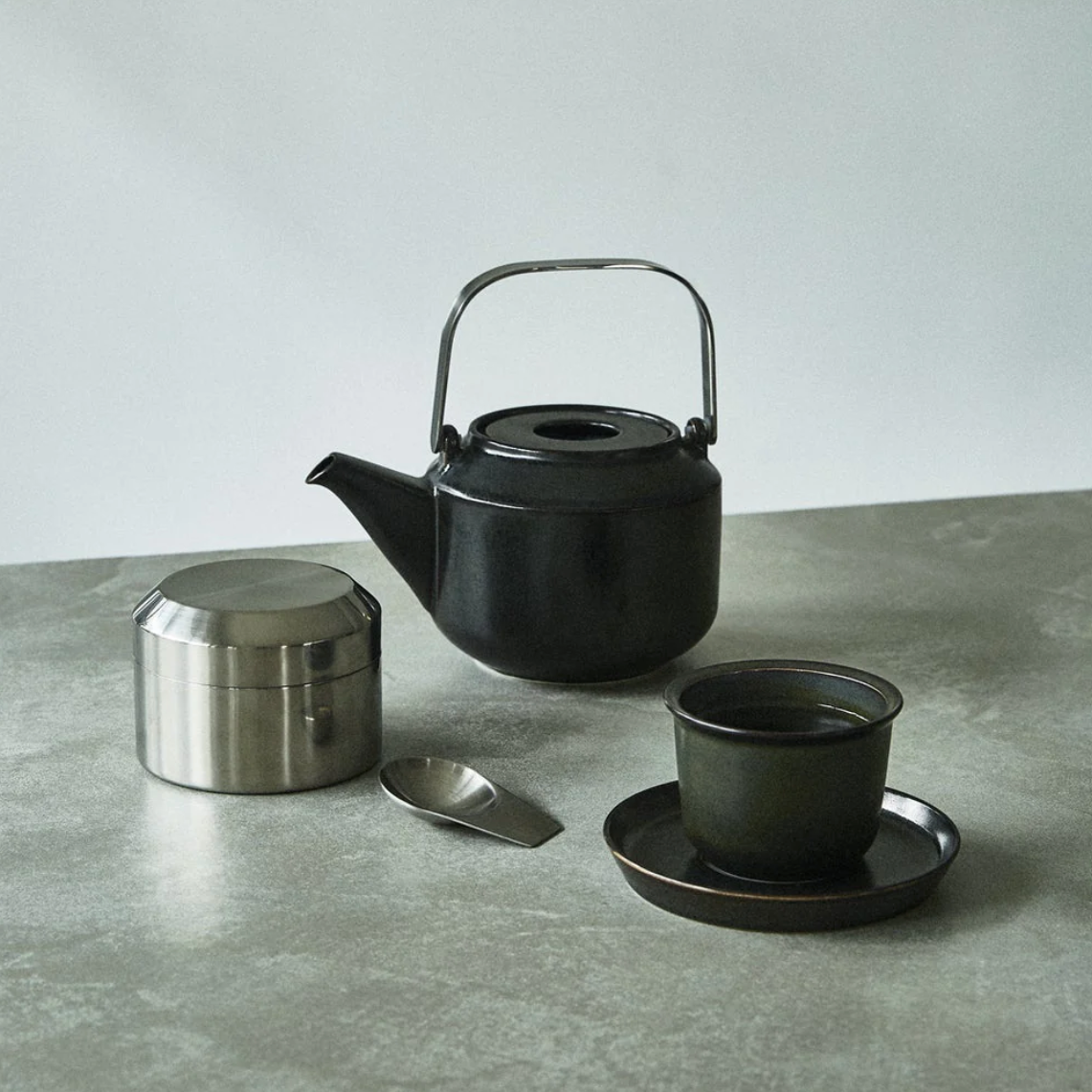 Kinto - Leaves to Tea Teapot - Black