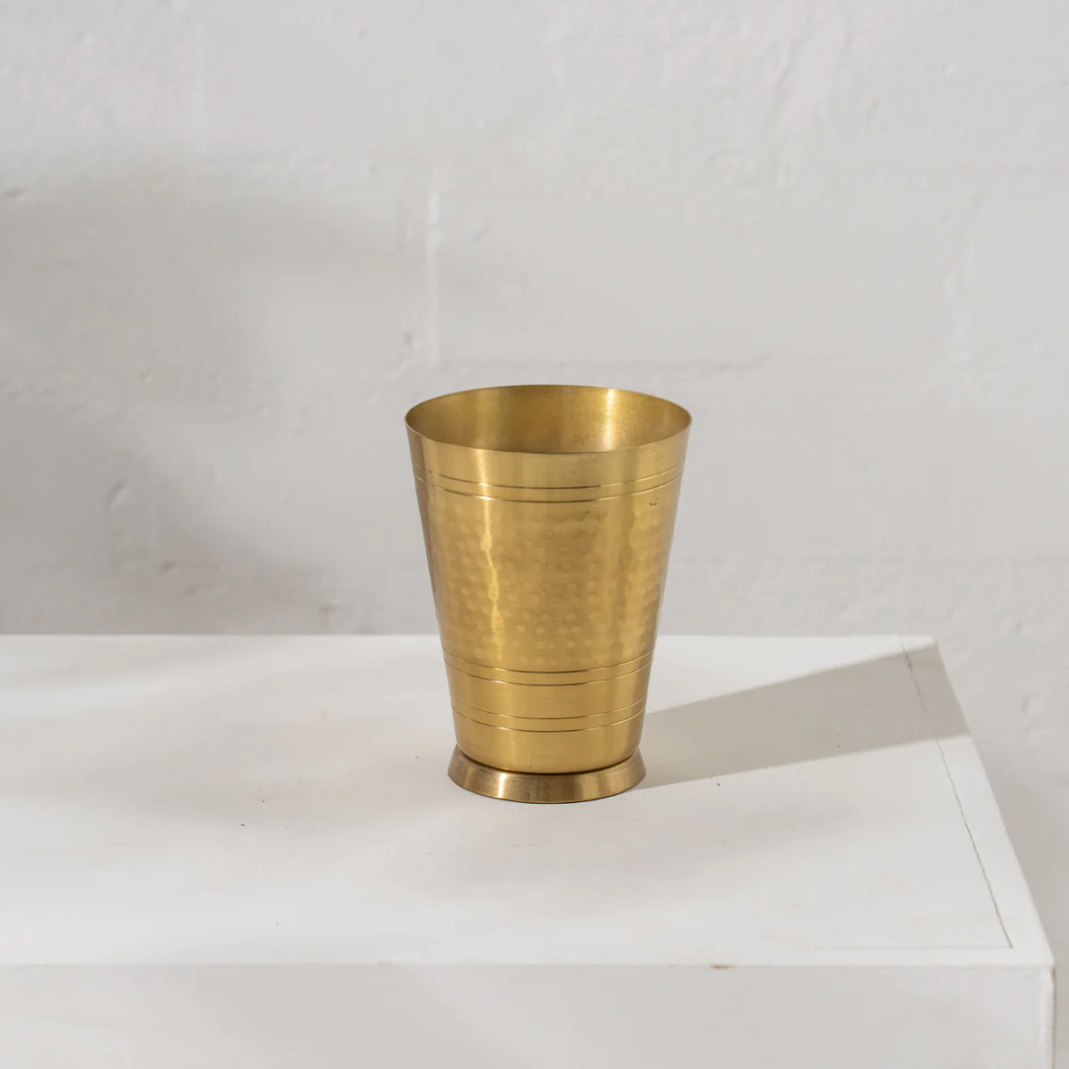 
                  
                    Handmade Brass Lassi Cup | Hammered Pattern
                  
                