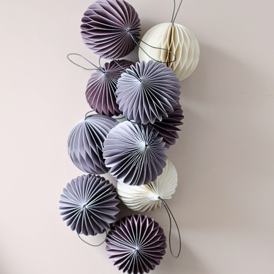 Paper Sphere Ornament | Lavender