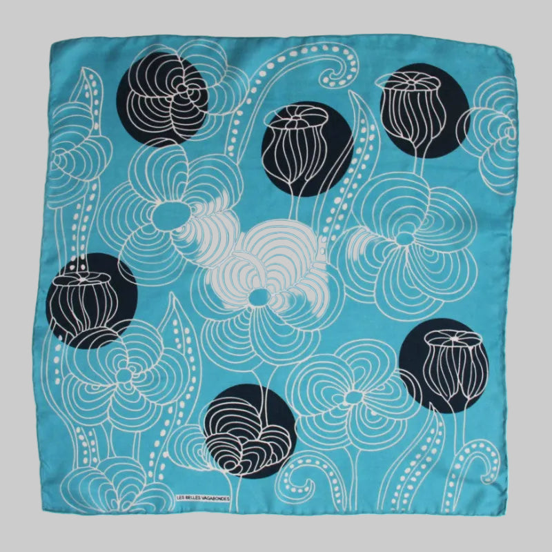 Les Belles Vagabondes | Mandalay Blue | Mini Silk Scarf - NASH + BANKS