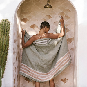 Mungo Textiles - The Flax Linen Towel - Moss