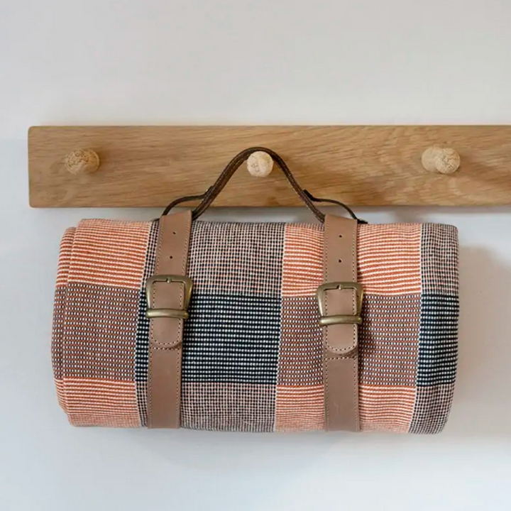 Mungo Textiles - Mungo Picnic Blanket with Strap - Apricot