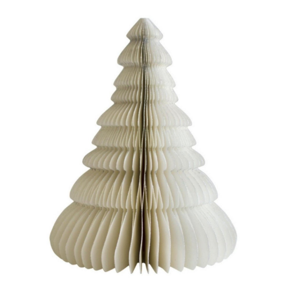 Classic Standing Tree - Off-White with Silver Glitter Edge | 36cm