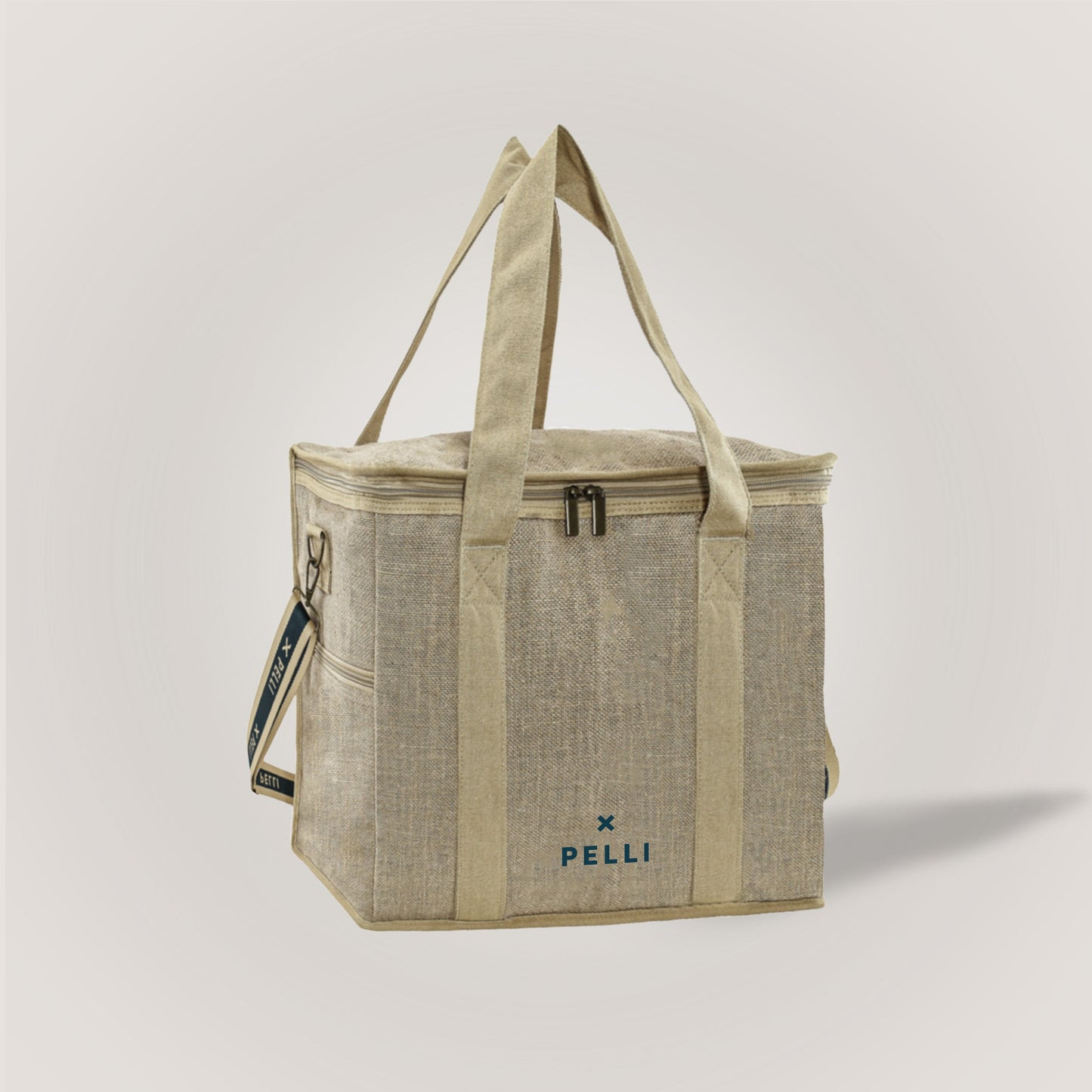 PELLI - OK Chill Crossbody | Jute Medium Crossbody Cooler Bag | Natural - NASH + BANKS