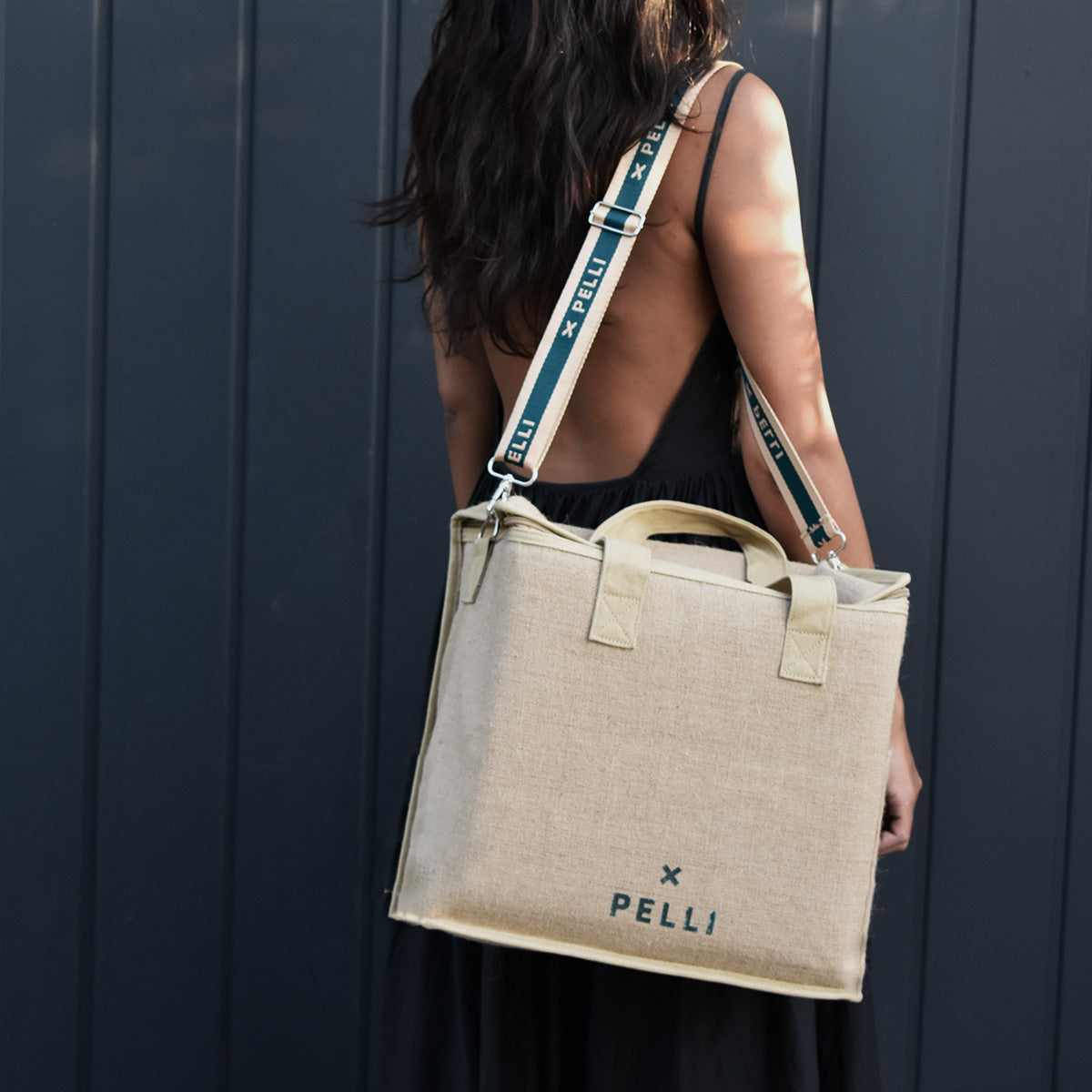 PELLI - OK Chill Crossbody | Jute Medium Crossbody Cooler Bag | Natural - NASH + BANKS
