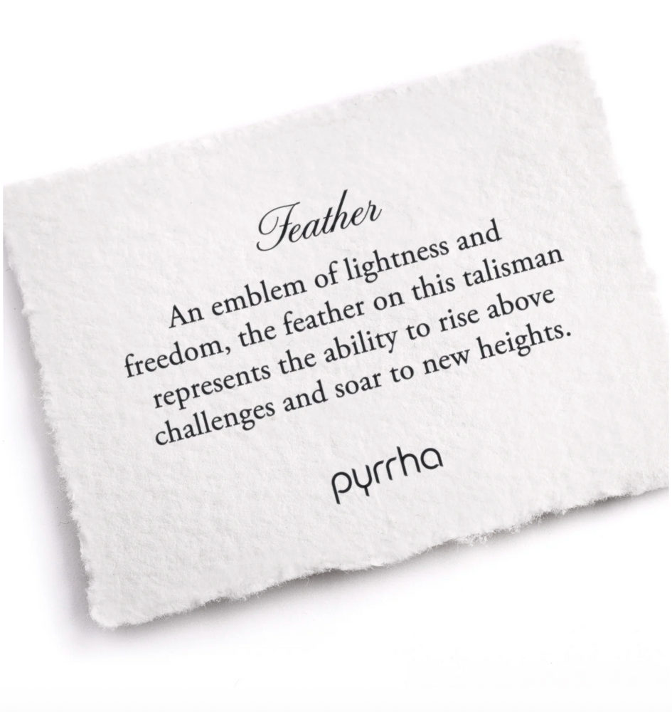 Pyrrha | Feather Necklace - Nash + Banks