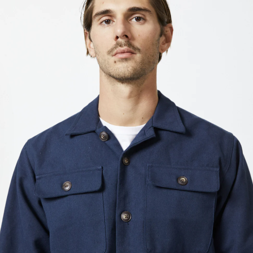 Mr Simple | Stockyard Sherpa Jacket - NASH + BANKS | Navy