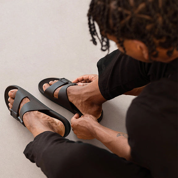 Linus Sandal | Black - NASH + BANKS