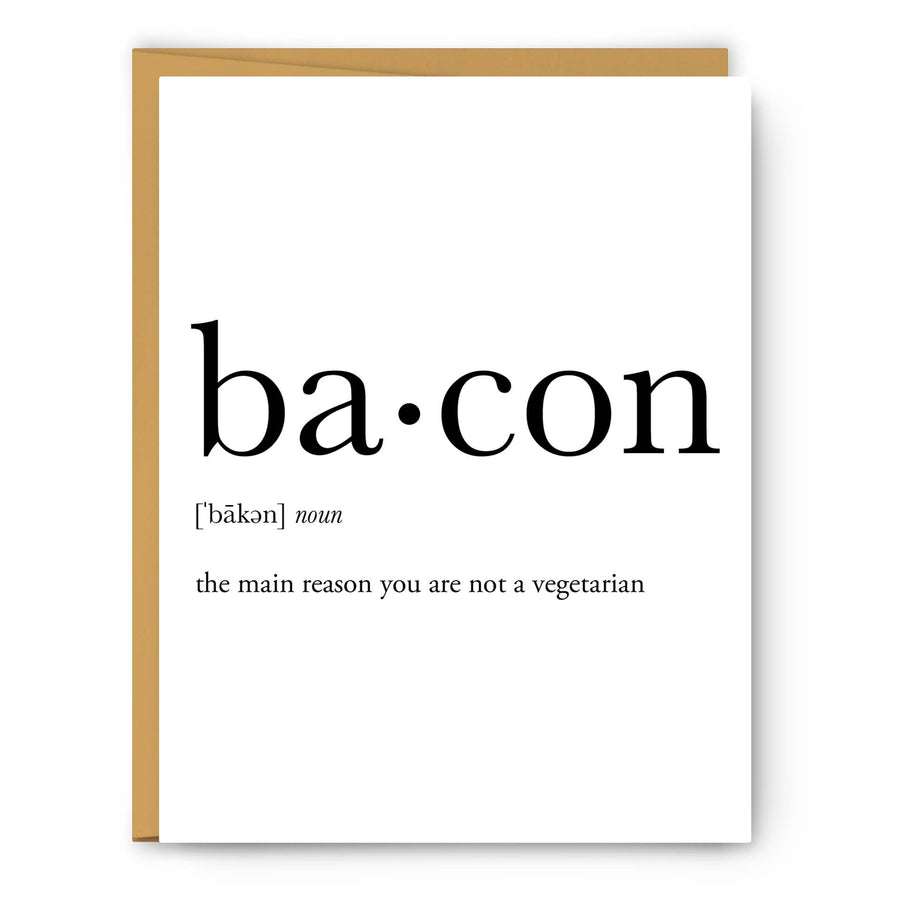 Bacon Definition | Greeting Card