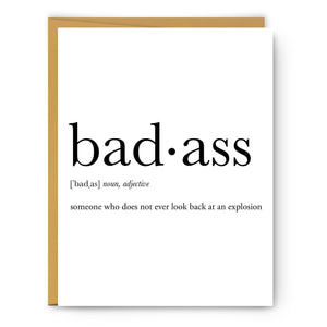 Badass Definition - Greeting Card