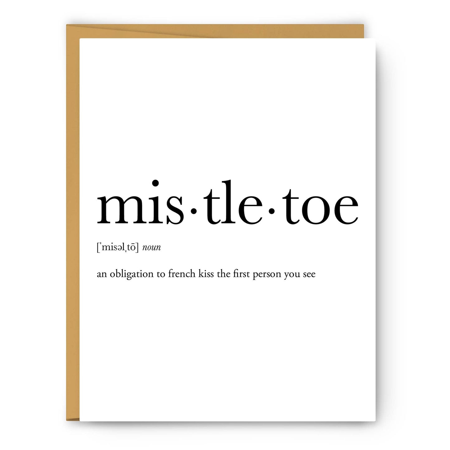 Mistletoe Definition | Christmas Greeting Card