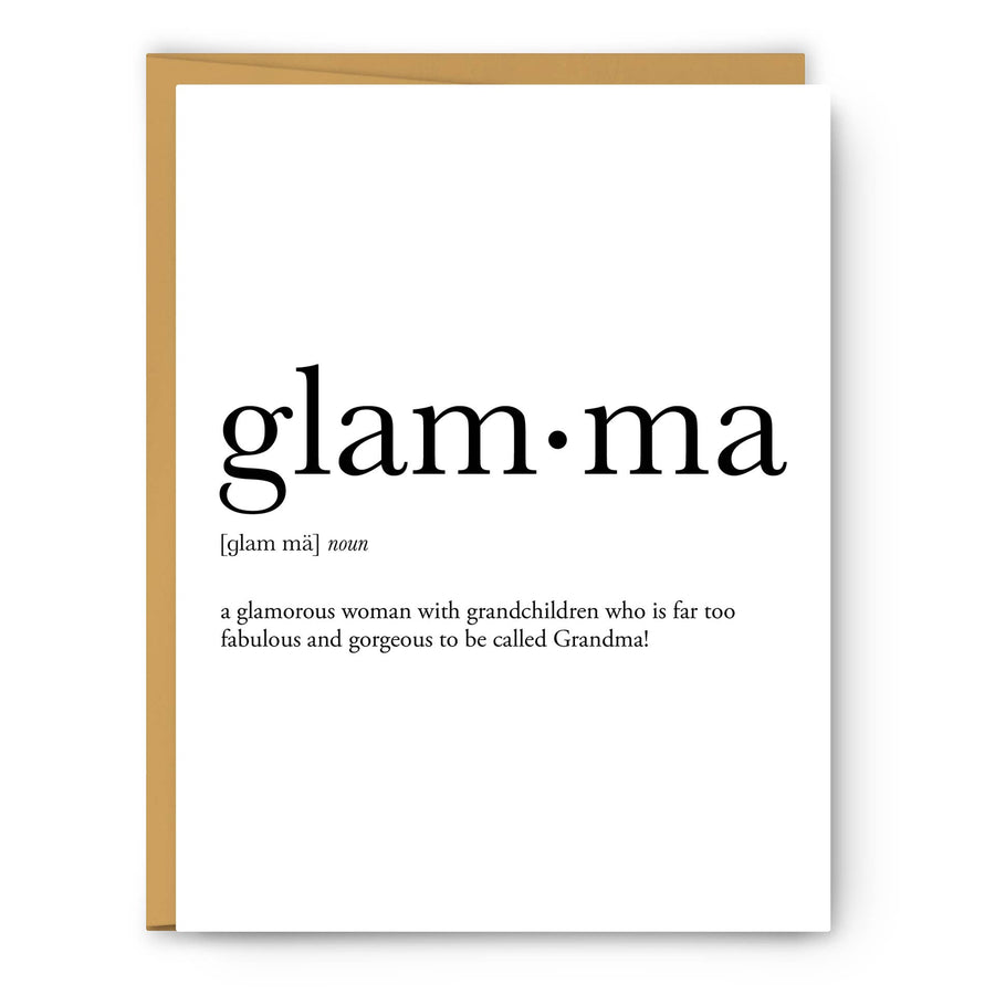 Glamma Definition | Greeting Card