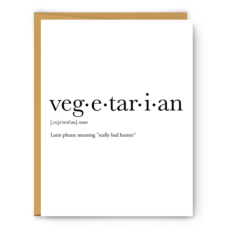 Vegetarian Definition | Greeting Card