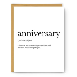 Anniversary Definition | Greeting Card