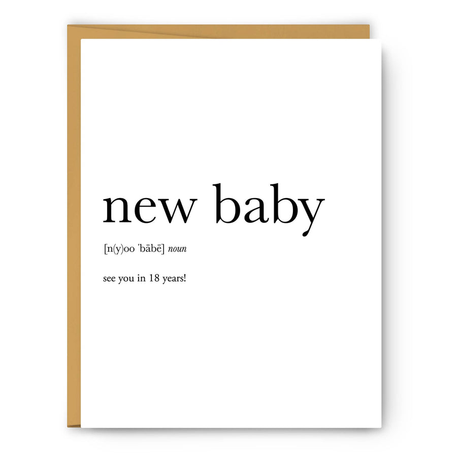 New Baby Definition | Greeting Card