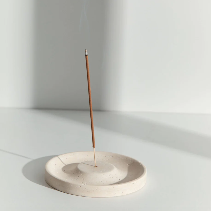 Addition Studio - Dune Incense Burner - Travertine - Available online & in-store at Nash + Banks