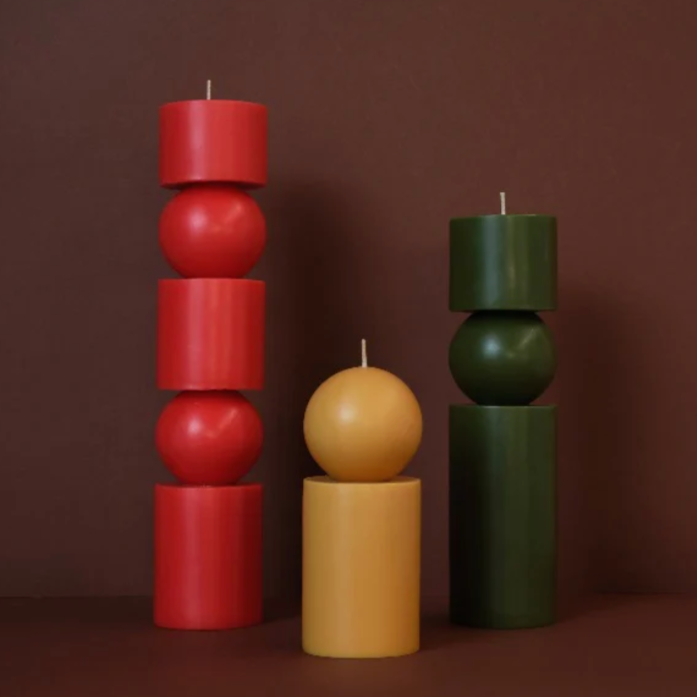 Andrea & Joen - Tomato Totem Candle - Large | Shop Designer Homewares online at Nash + Banks