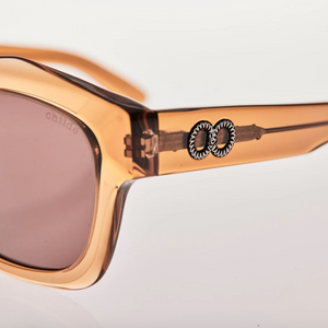 CHILDE Eco-Conscious Eyewear | VIVID Translucent Cola | Grey Bio Lens - Shop Online and In-Store at Nash + Banks