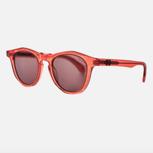 CHILDE Eco-Conscious Eyewear | VOCAL Translucent Red Sunglasses | Amber Bio Lens - Shop Online and In-Store at Nash + Banks
