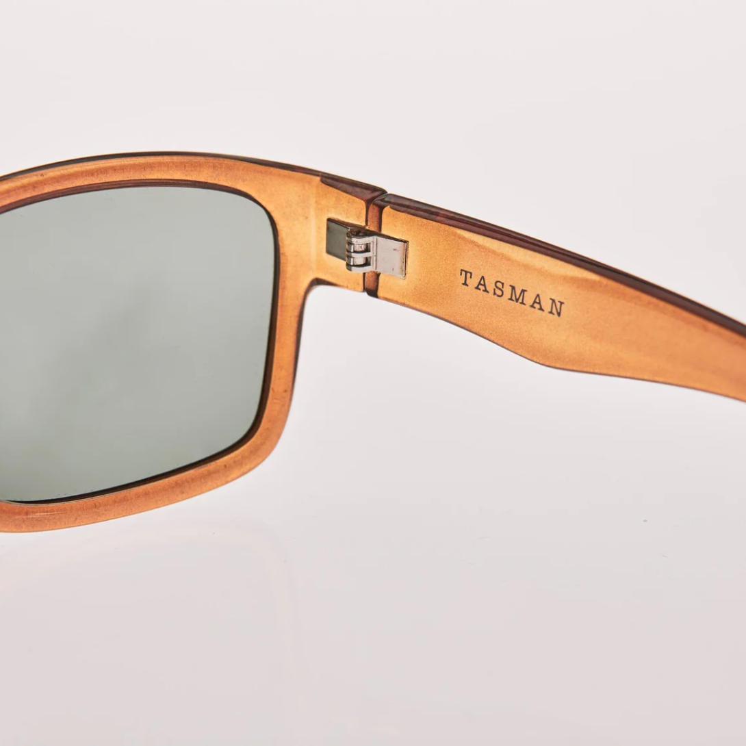 
                  
                    CHILDE Eco-Conscious Eyewear | TASMAN Translucent Cola | Green Polarised Bio Lens - Shop Online and In-Store at Nash + Banks
                  
                