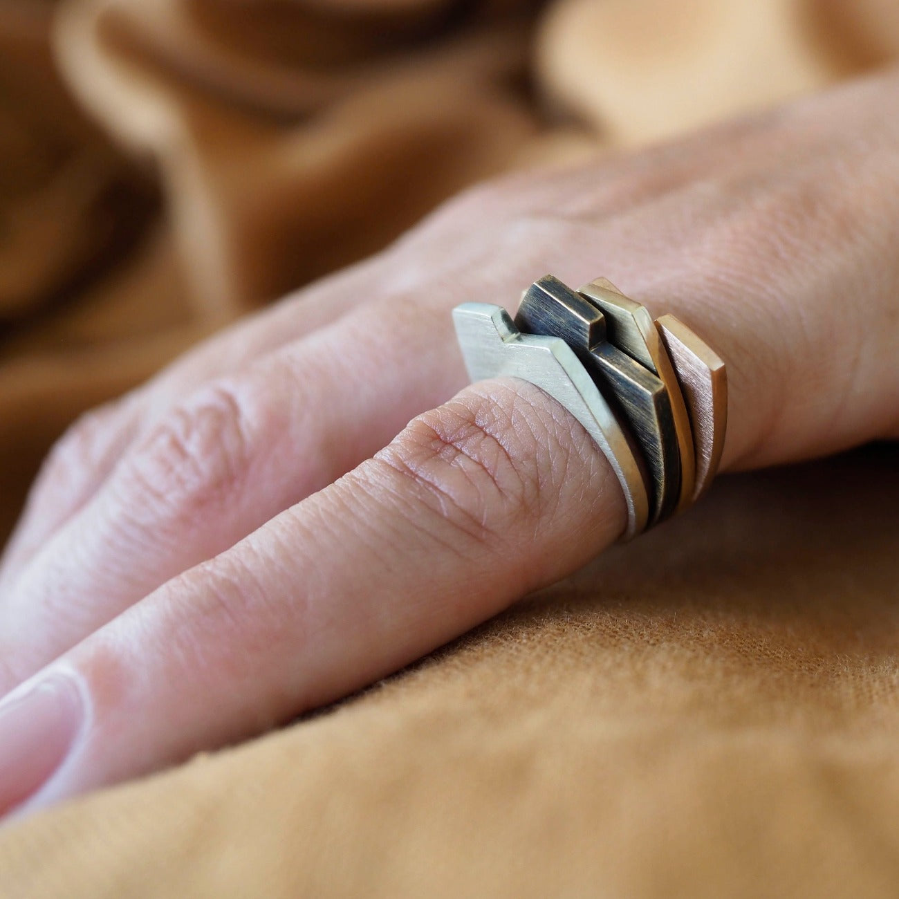 Smith and Poet Mountain Ring in Sterling Silver