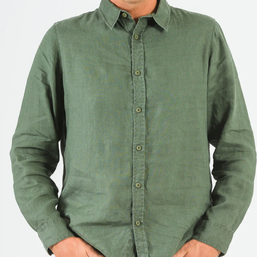 Mr Simple - Linen Long Sleeve Shirt - Buy online or in-store at Nash + Banks Australia
