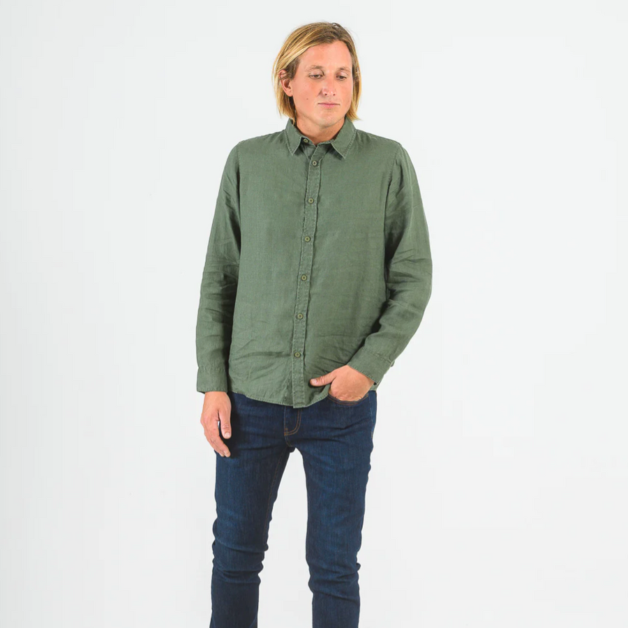 Mr Simple - Linen Long Sleeve Shirt - Buy online or in-store at Nash + Banks Australia
