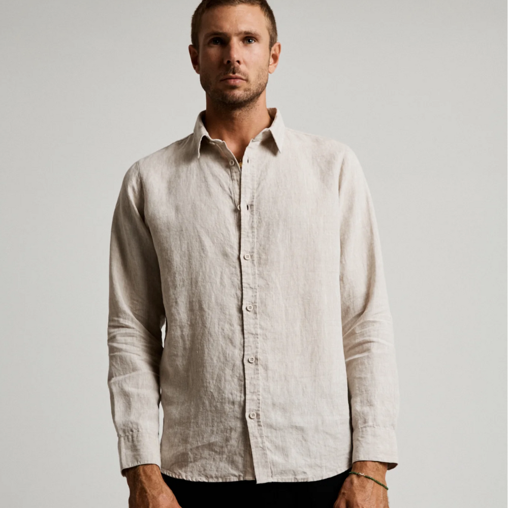 
                  
                    Mr Simple - Linen Long Sleeve Shirt - Buy online or in-store at Nash + Banks Australia
                  
                