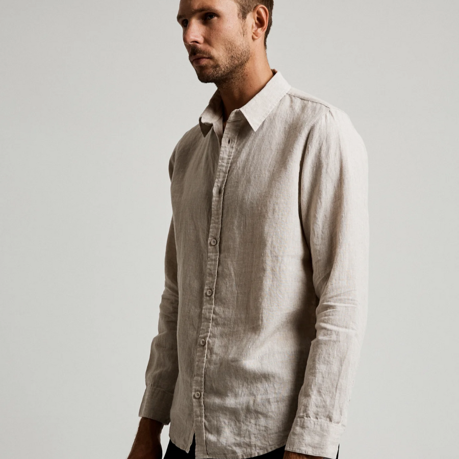 Mr Simple - Linen Long Sleeve Shirt - Buy online or in-store at Nash + Banks Australia